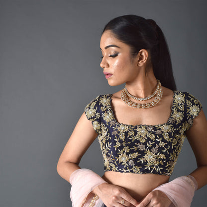 MidNight Blue Dharni Blouse