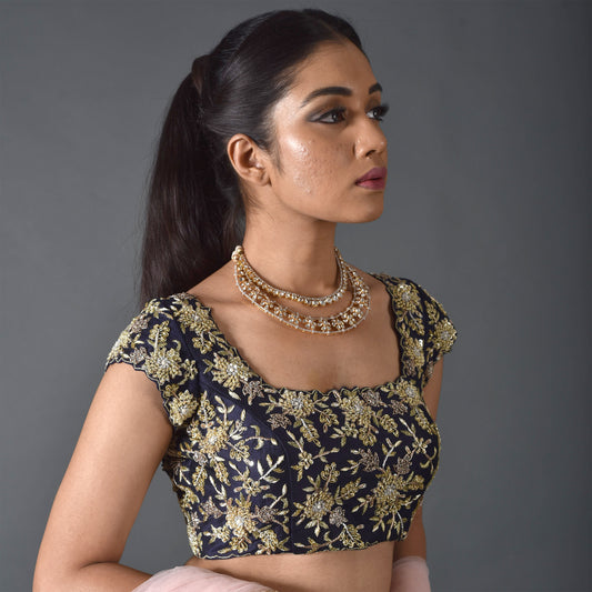 MidNight Blue Dharni Blouse