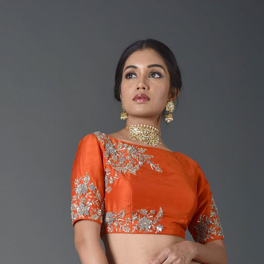 Orange Dharni Blouse