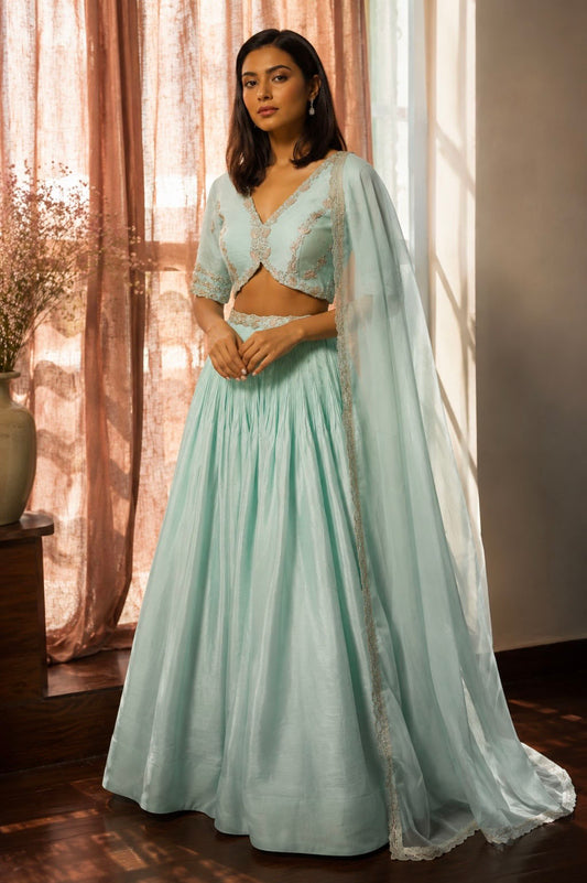 Ice Blue Tamara Skirt Set
