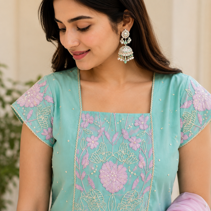 Blue IT Dhoti Kurta Set