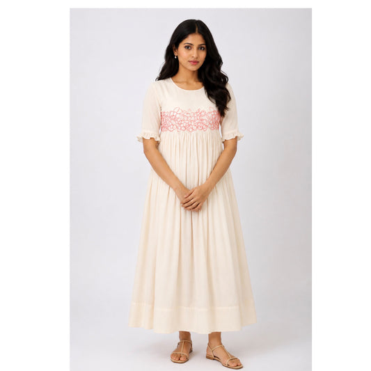 Knot Embroidery Dress