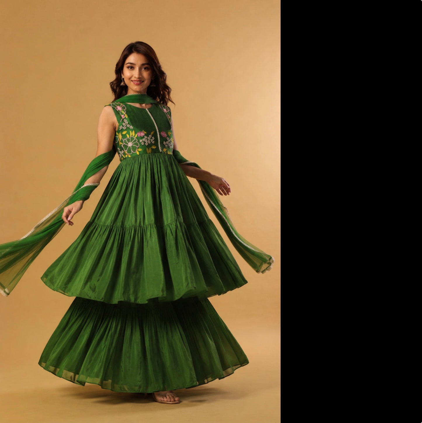 Green MT sharara set