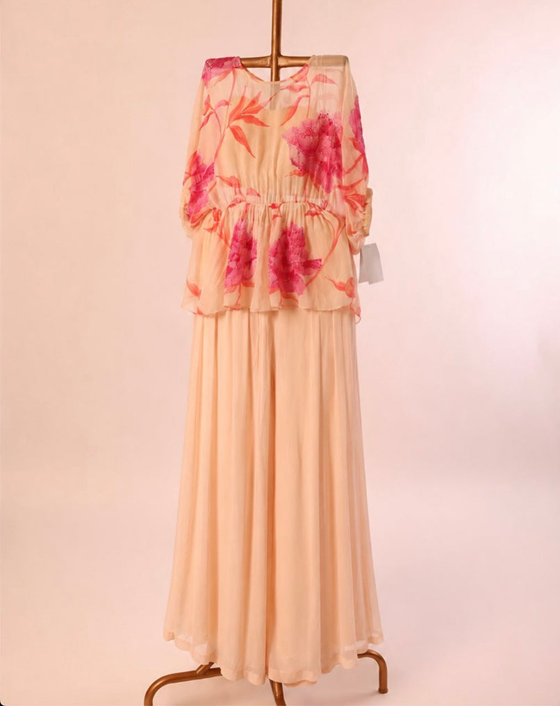 Peonia Printed Peplum Pants