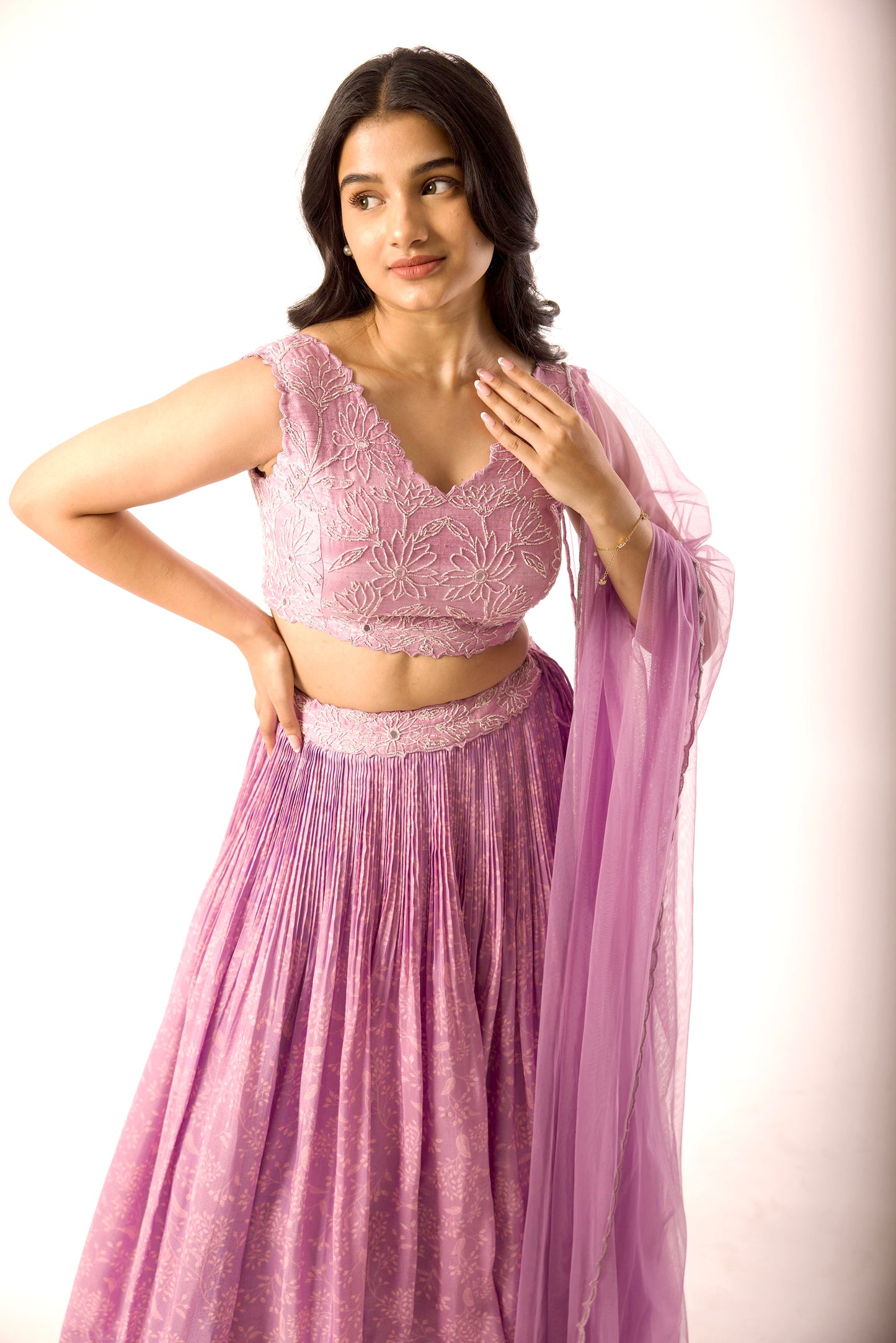 Lavender Kumri Skirt Set