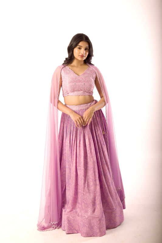Lavender Kumri Skirt Set