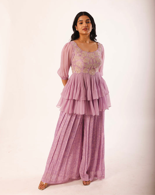 Lavender Kumri Peplum Pants