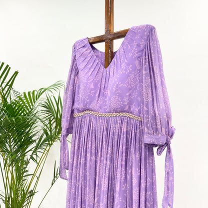 Lavender Kumri Drape Floorlength