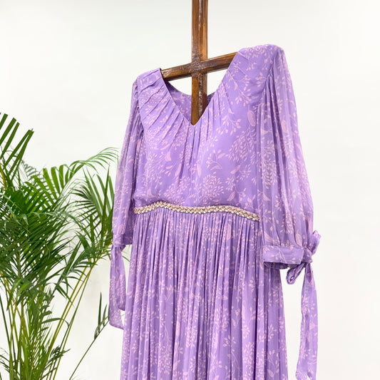 Lavender Kumri Drape Floorlength