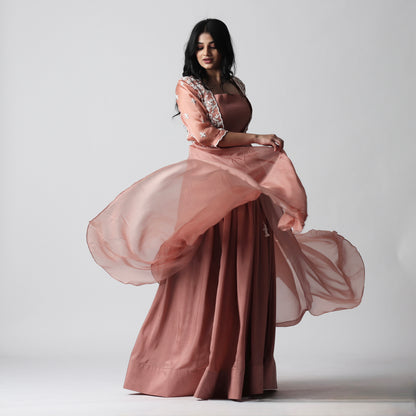 Rust Vinca overlay Floorlength