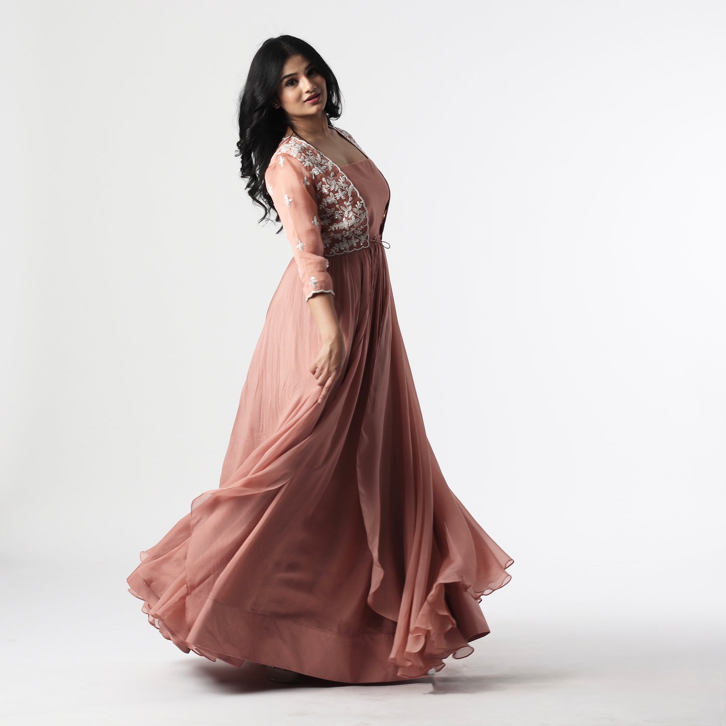 Rust Vinca overlay Floorlength