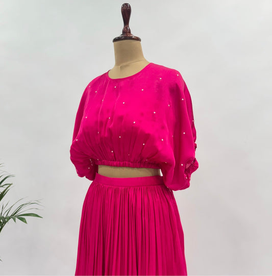 Pink Balloon Top and Skirt Set