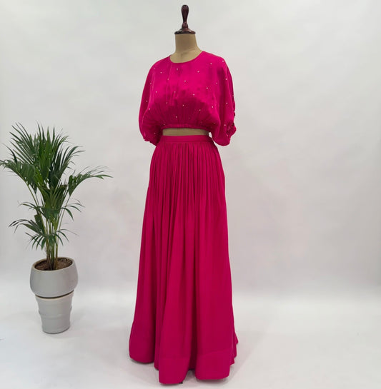 Pink Balloon Top and Skirt Set