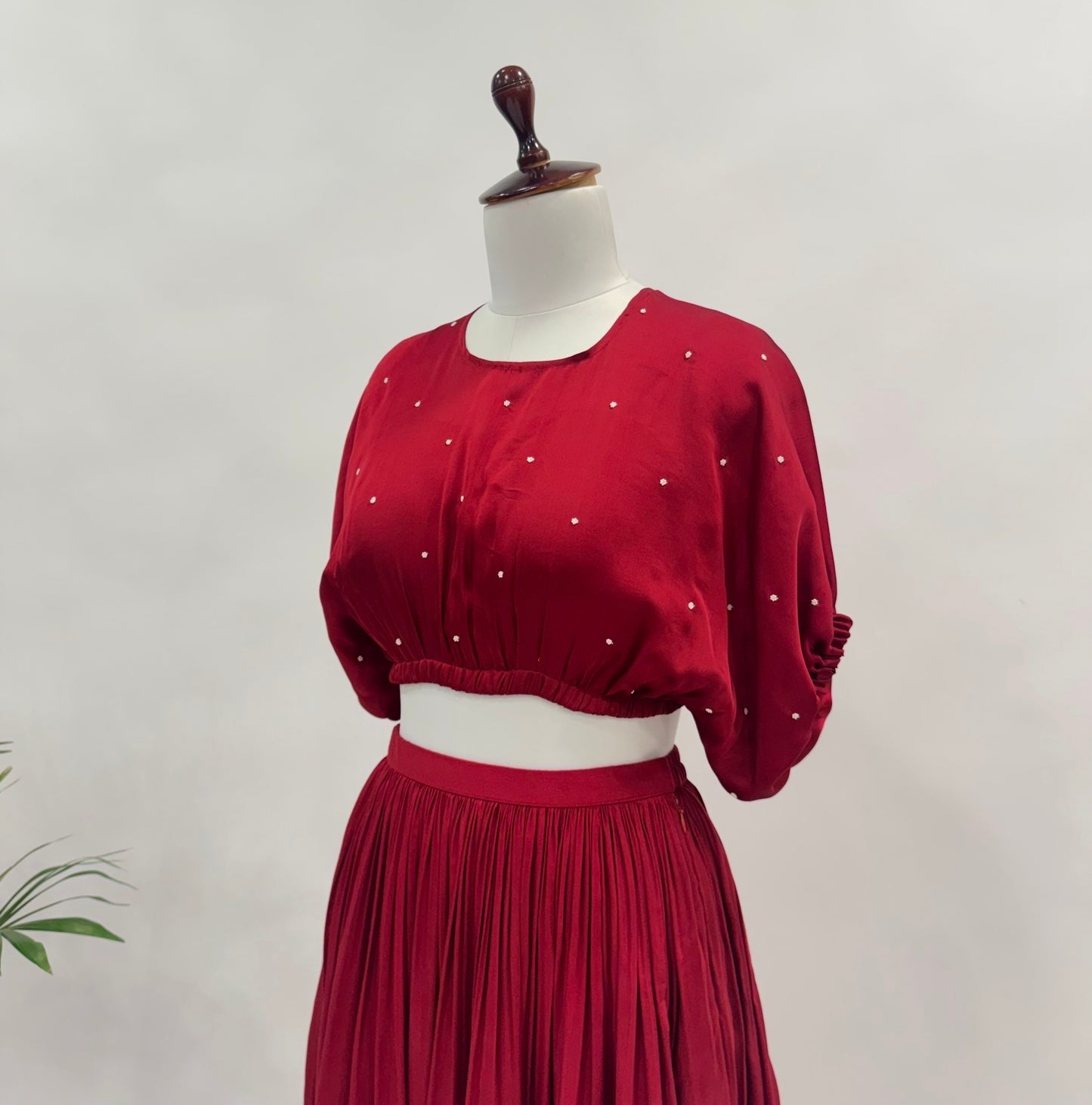 Red Balloon Top And Skirt Set