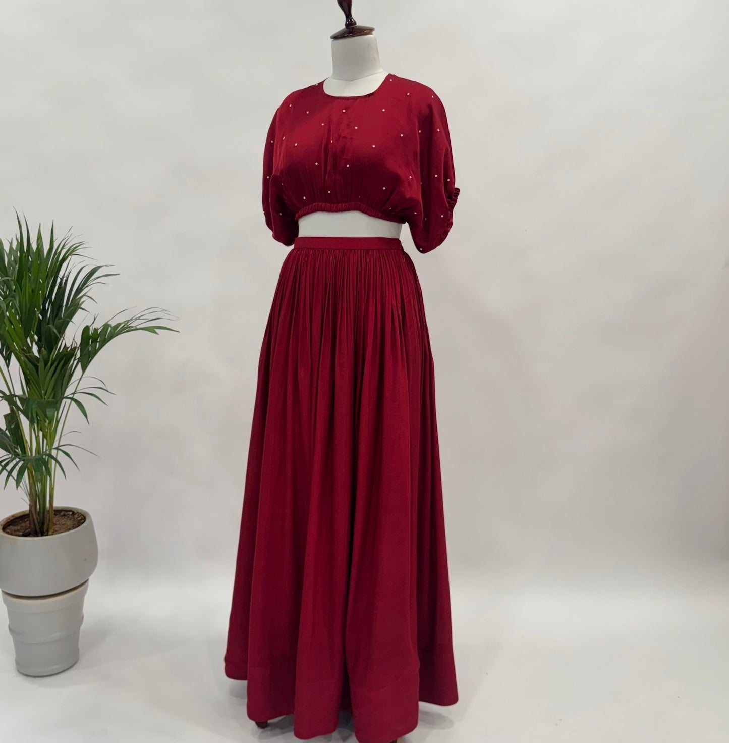 Red Balloon Top And Skirt Set
