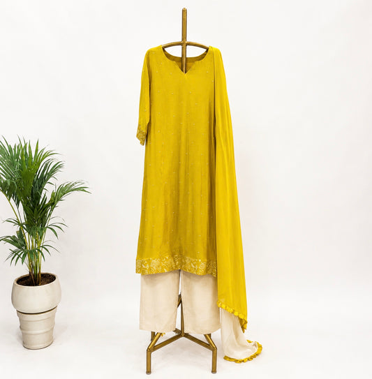 Yellow Kumri Kurta Set