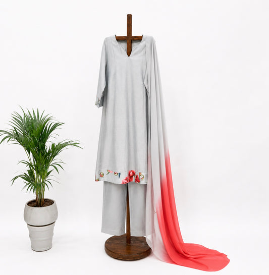 Powder Blue Peonia Kurta Set