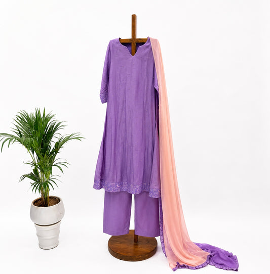 Lavender Kumri Kurta Set