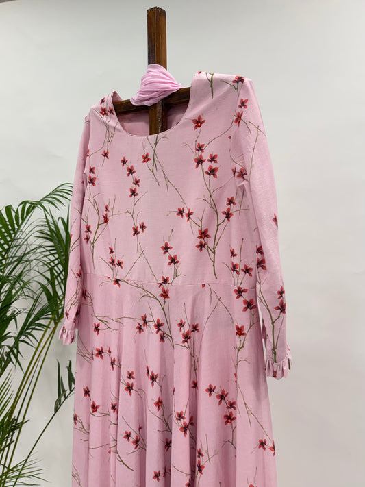Pink Bloom Kurta Set