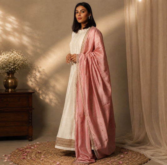 Ivory Tamara Shoulder Panel Kurta Set