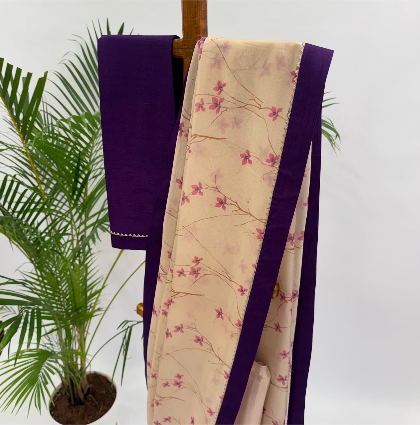 Blush Bloom Organza Saree