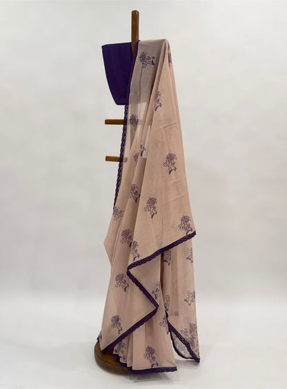 Blush Kumri Motifs Mul Chanderi Saree