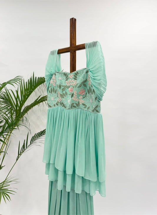 Seagreen MT peplum Set