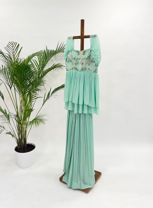 Seagreen MT peplum Set