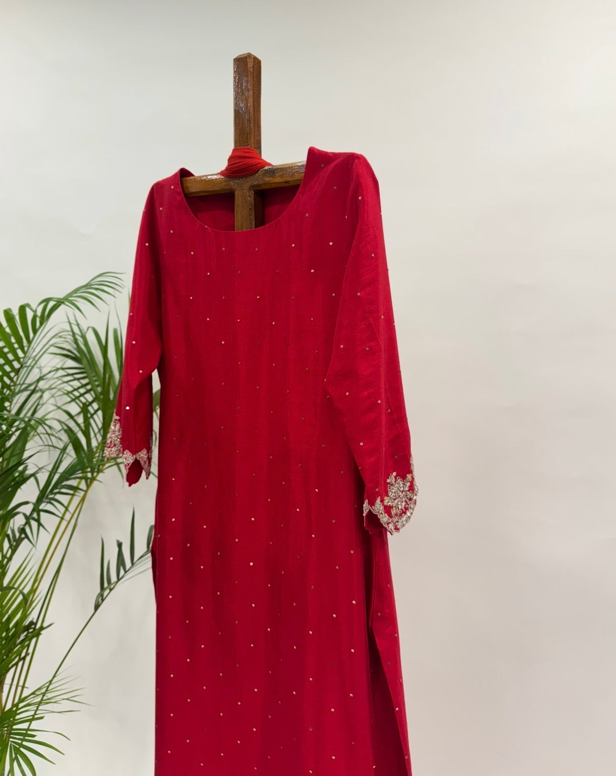 Red Tamara Kurta Set