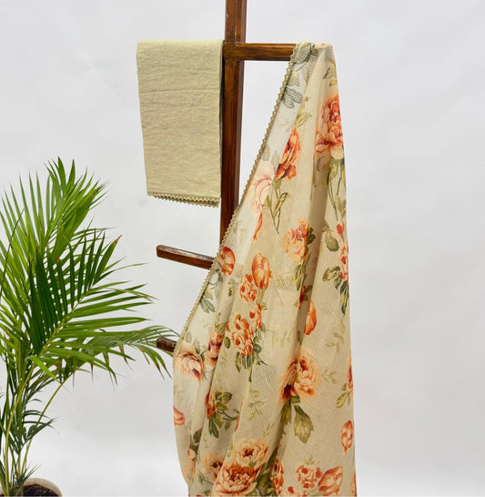 Mint Green Flower Bunch Kota saree
