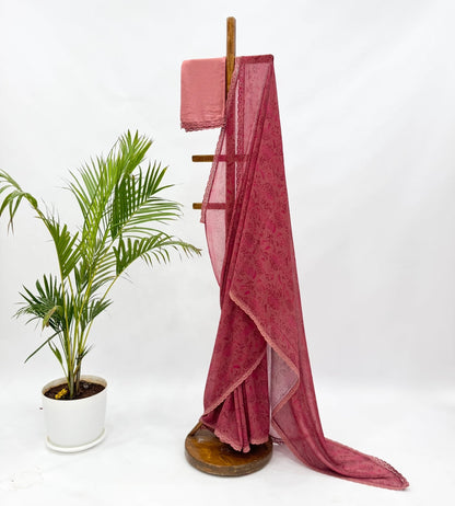 Onion Pink Kumri Georgette Gradient Saree