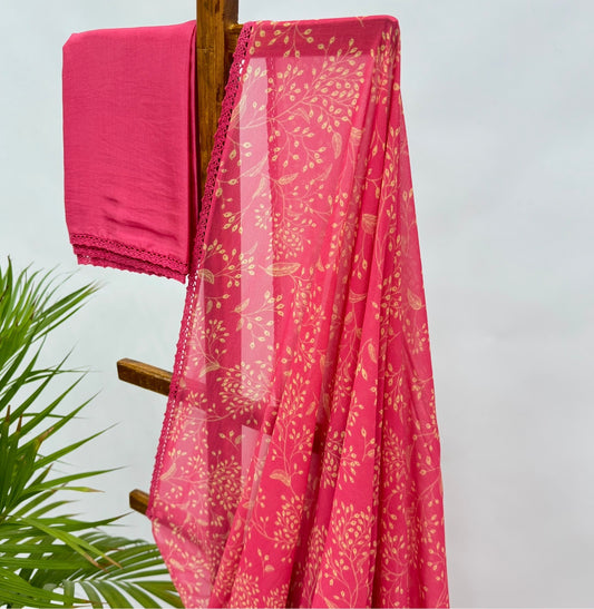 Coral Kumri Georgette Saree
