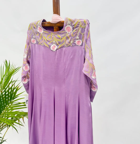 Lavender New ME kurta Set With Leggings
