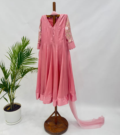 Powder Pink New ME Kurta Set with leggings