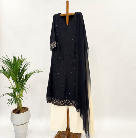 Black Kumri Kurta Set