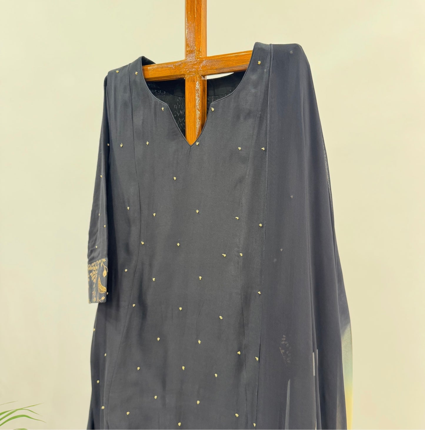 Black Kumri Kurta Set