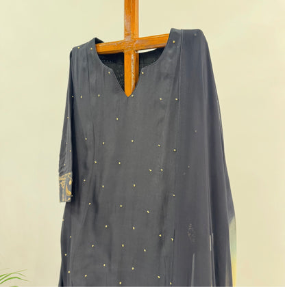 Black Kumri Kurta Set