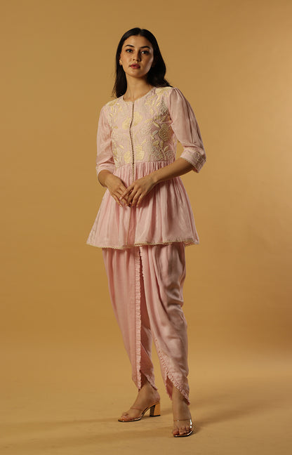 Soft Pink IT Peplum Dhoti