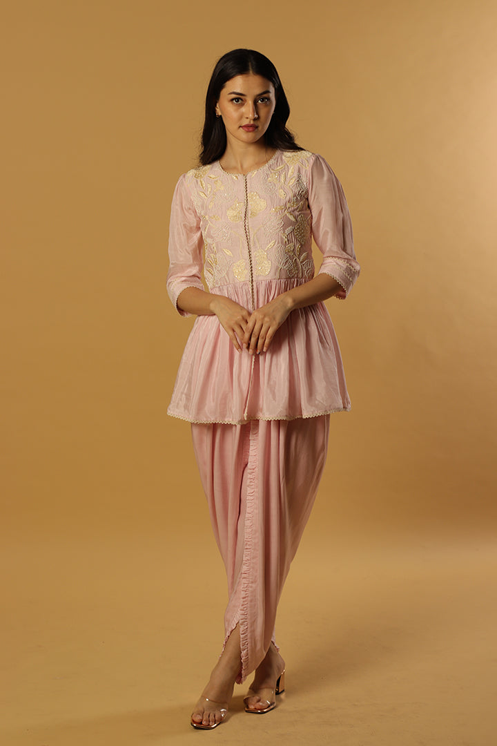 Soft Pink IT Peplum Dhoti