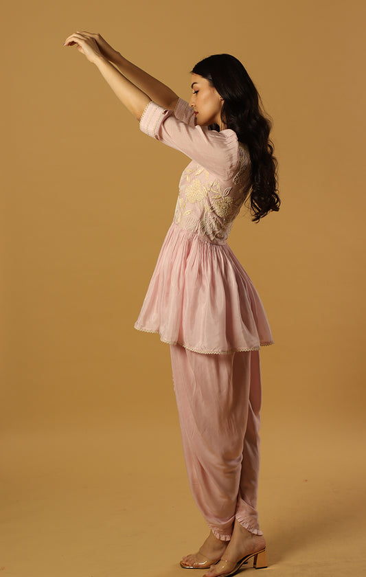 Soft Pink IT Peplum Dhoti