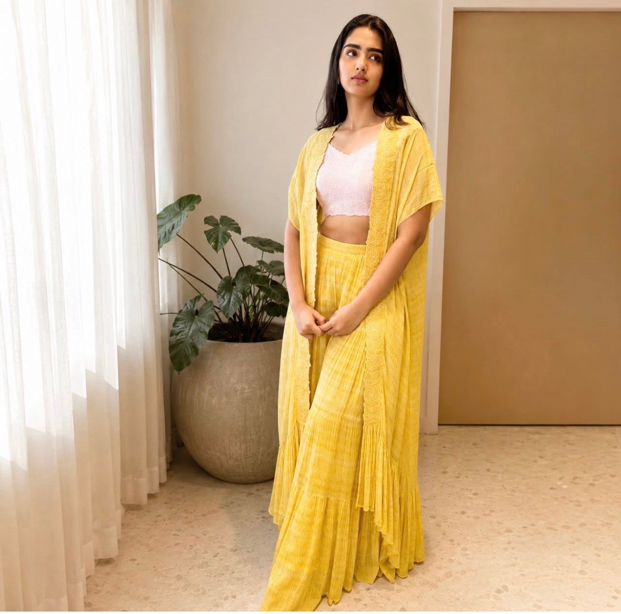 Yellow Kumri Co-ord Set
