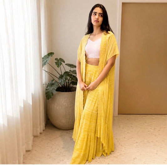 Yellow Kumri Co-ord Set