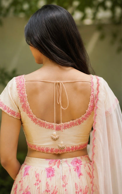 Ivory Peonia Skirt Set