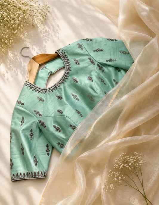 Seagreen Zardosi Blouse