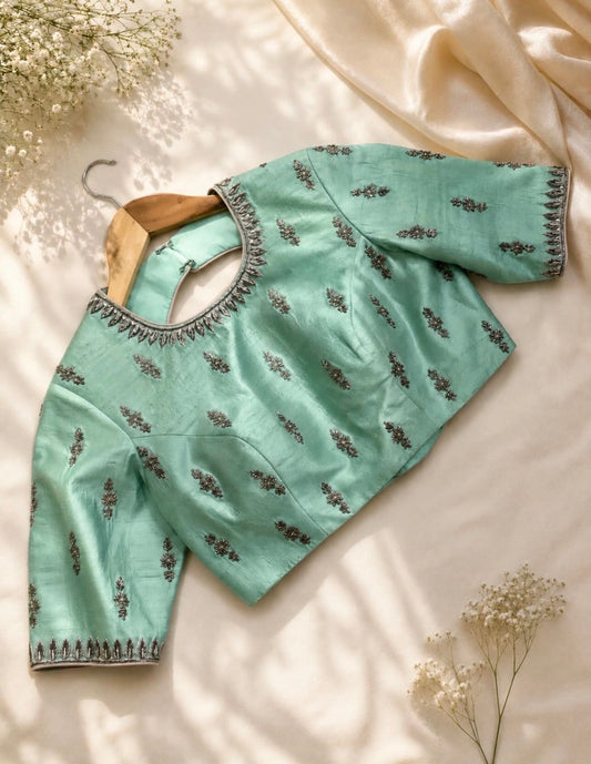Seagreen Zardosi Blouse