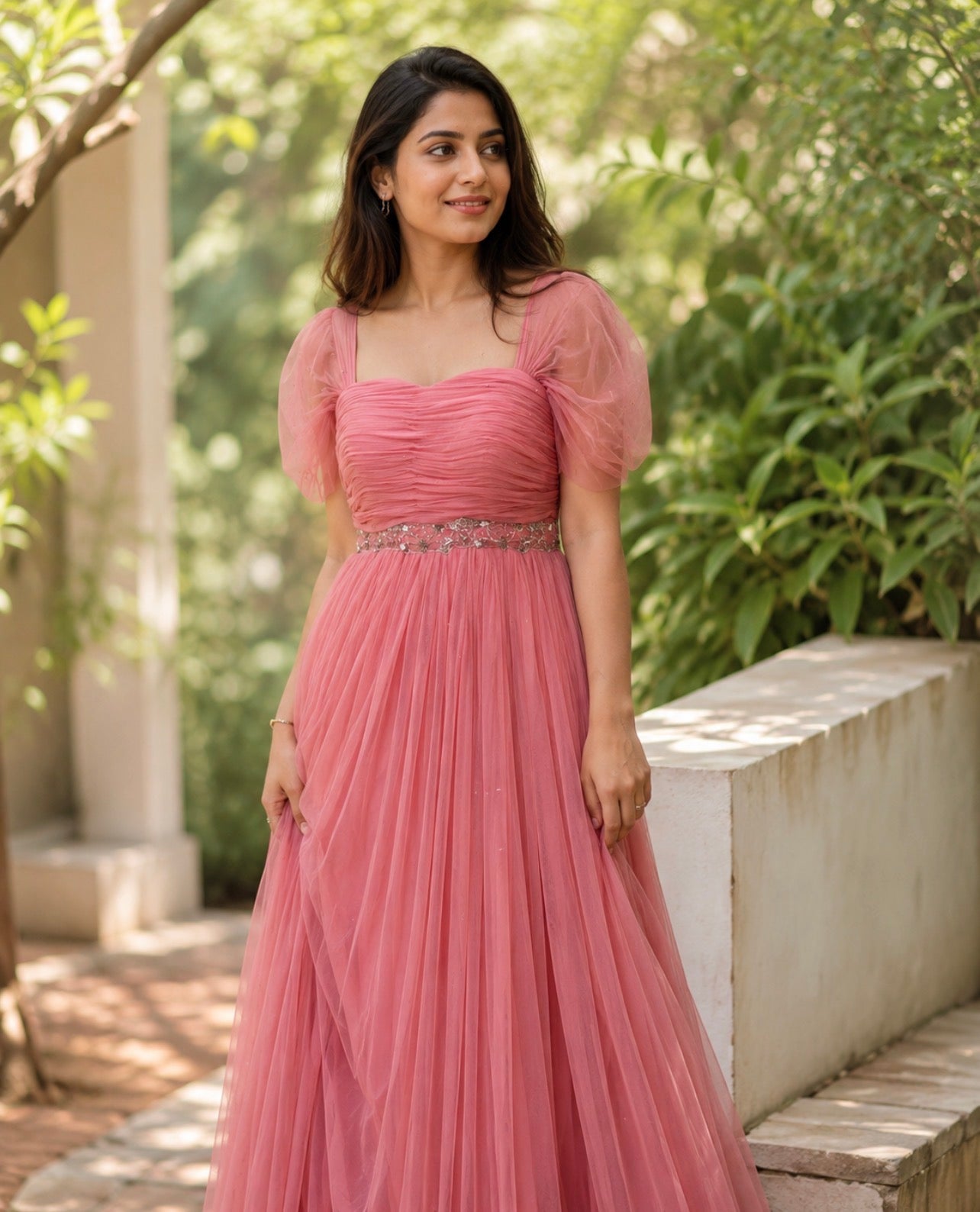 Powder Pink Tulle Gown