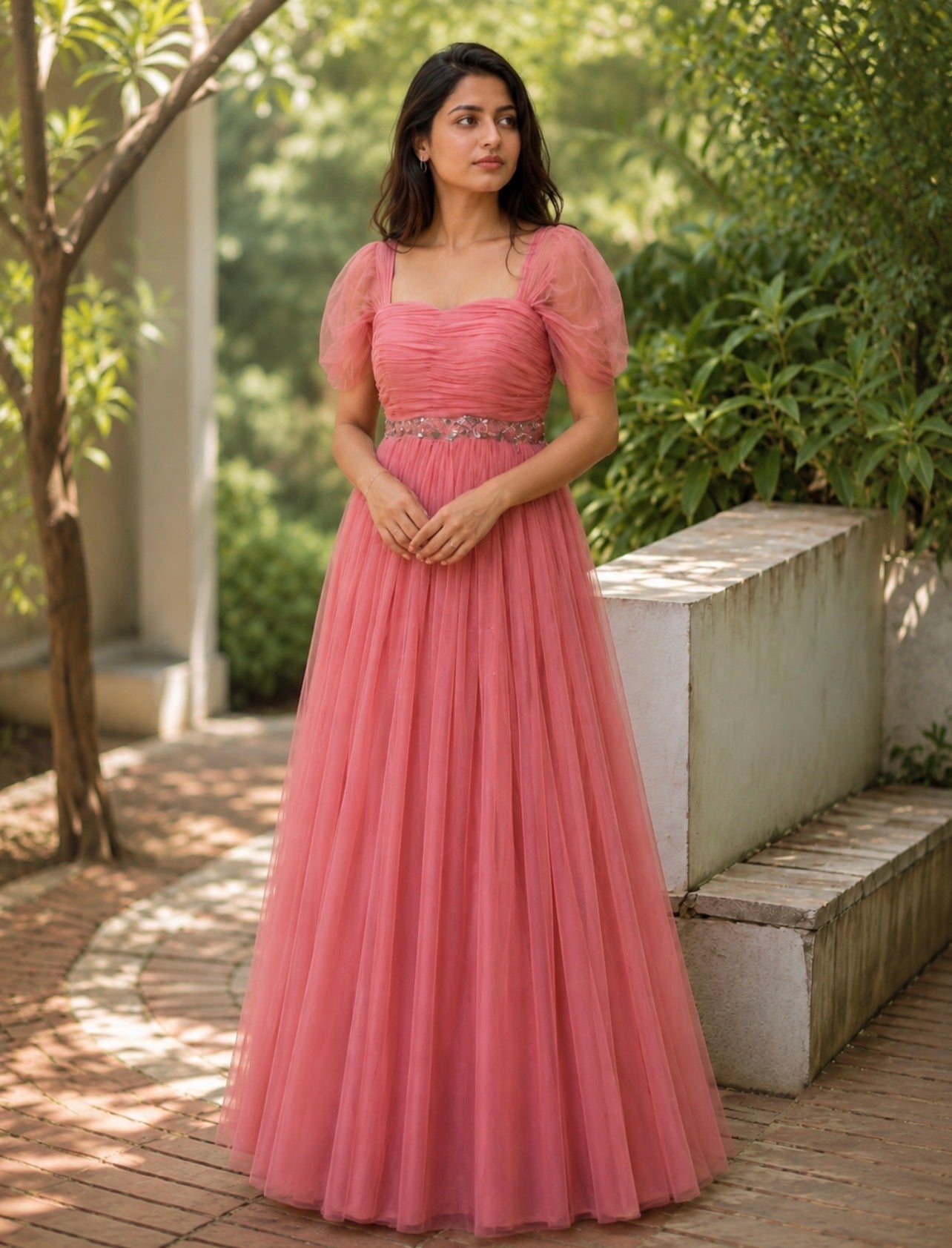 Powder Pink Tulle Gown