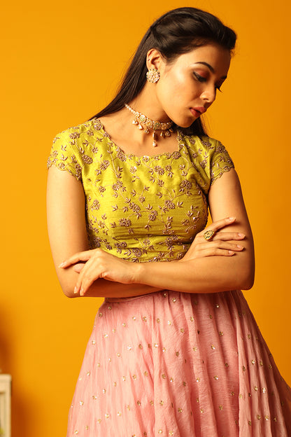 Onion Pink Lehenga