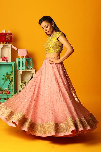 Onion Pink Lehenga