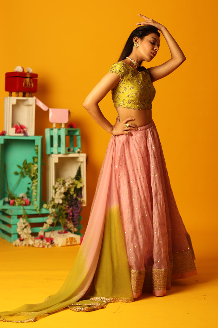 Onion Pink Lehenga